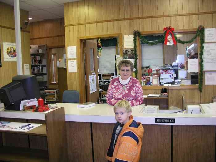 Mrs. Mattie and friend at the Gibson Co. Library in Trenton, TN