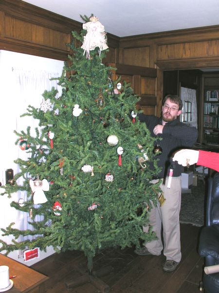 Nathan Reed decorating the 2004 Christmas Tree