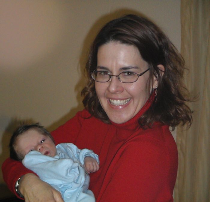 Jeremy Greene born 28 Dec 2005 with estatic new mother Gail Greene