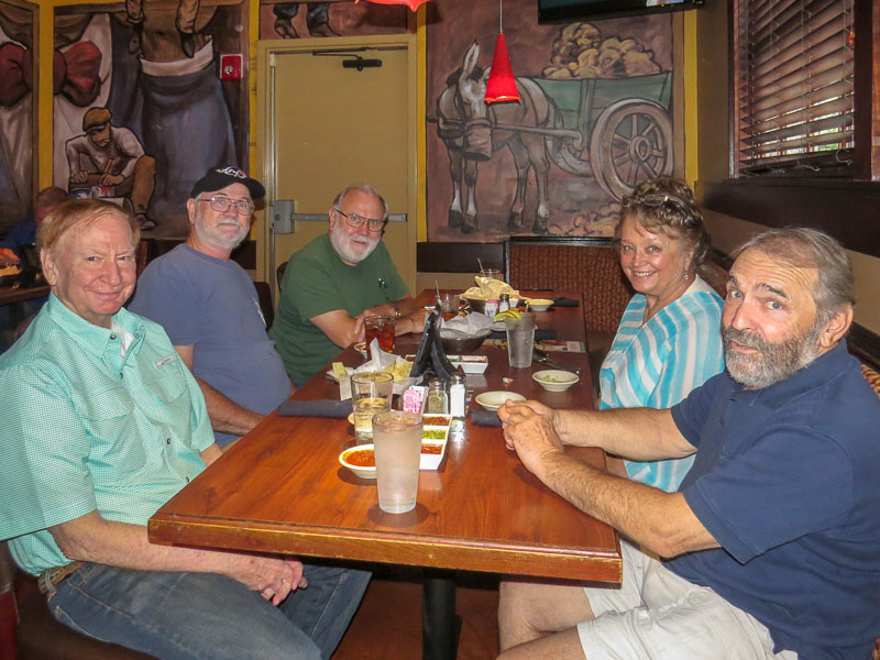 L-R: Jim Wallner, Marvin Howard, Jerry Brown, Connie Wallner, and Chris Whicher.
