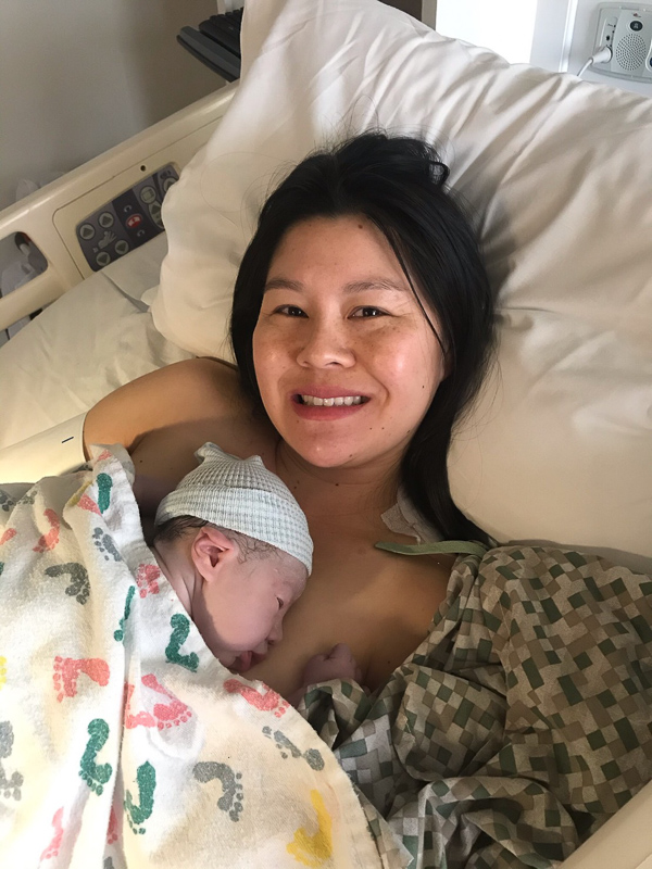 Emily and her new daughter