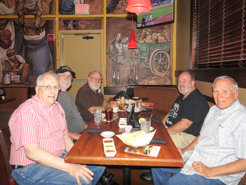 L-R: Jim Harrison, Marvin Howard, Jerry Brown, Cal Mowrer, and Mike Crye