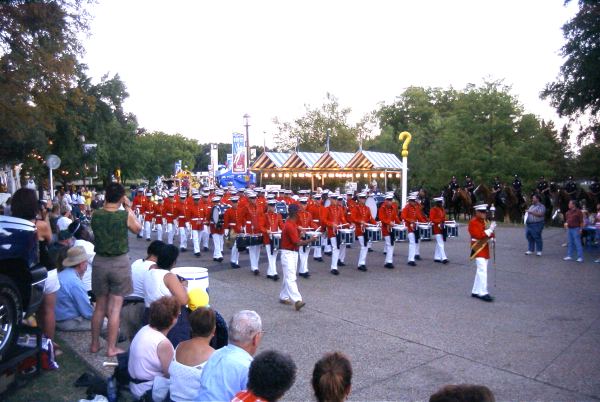 US Marine Corp Band leads the parade