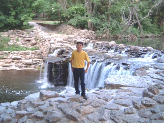 Fabian at Prairie creek waterfall