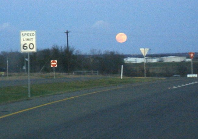 December Long Moon rising over Waco