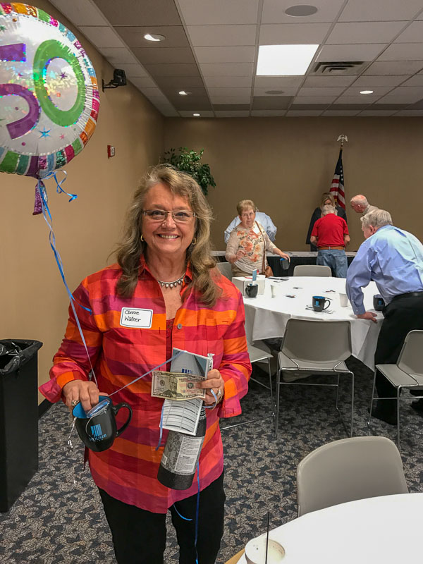 Look who won $50 at the Rockwell Collins Retirees meeting!