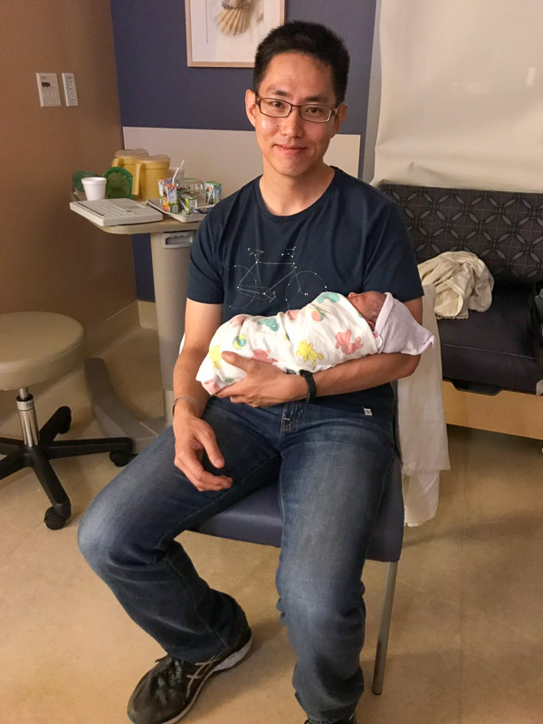 Kevin Chu with his new son Lucas