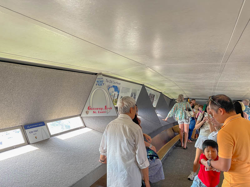 Inside at the top of the Arch
