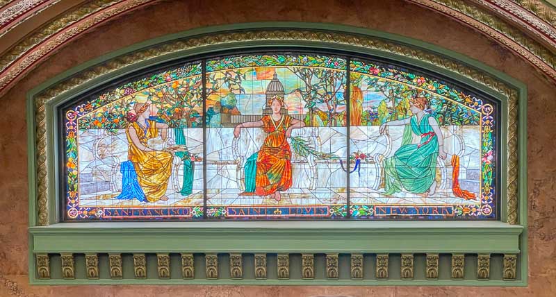 Three Grand Ladies stained glass window