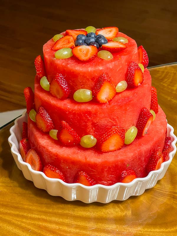 Watermelon birthday cake