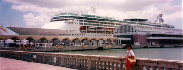 The Grandeur of the Seas docked at San Juan Puerto Rico