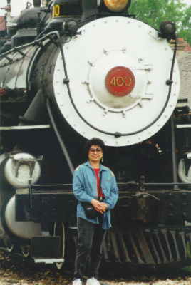 Angie in front of Engine #400
