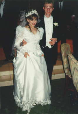 Lorrie and Gene Larsen at their wedding in Round Rock