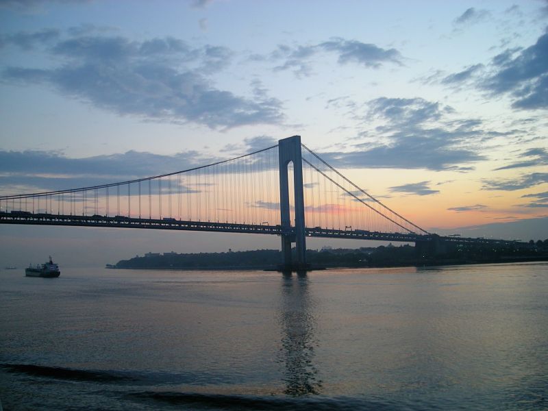 Entering NY Harbor at sunrise