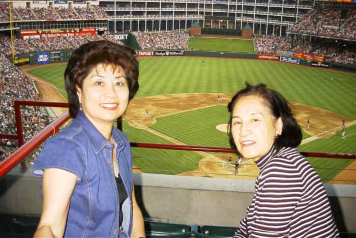 Angie and Shao Mai at The Ballpark in Arlington