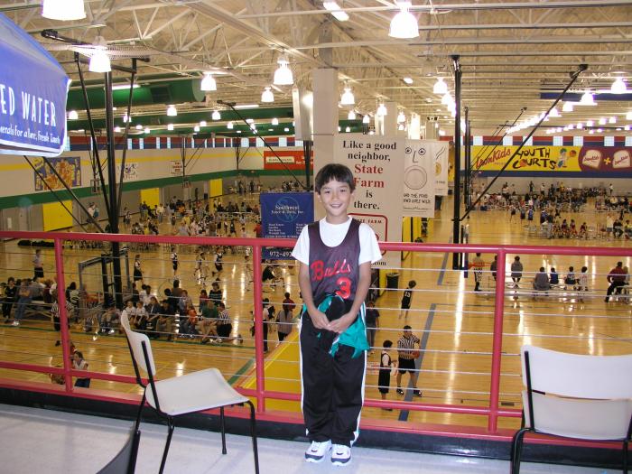 Edward at the Plano Sports Arena before his game