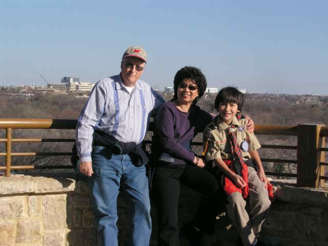 Jim, Angie and Edward at Arbor Hills Park, Plano TX