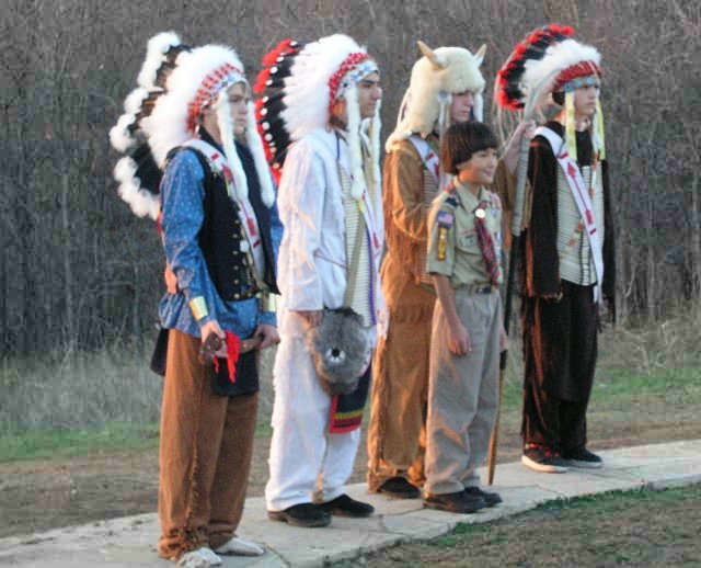 Edward Nance "crosses over" from Cub to Boy Scout